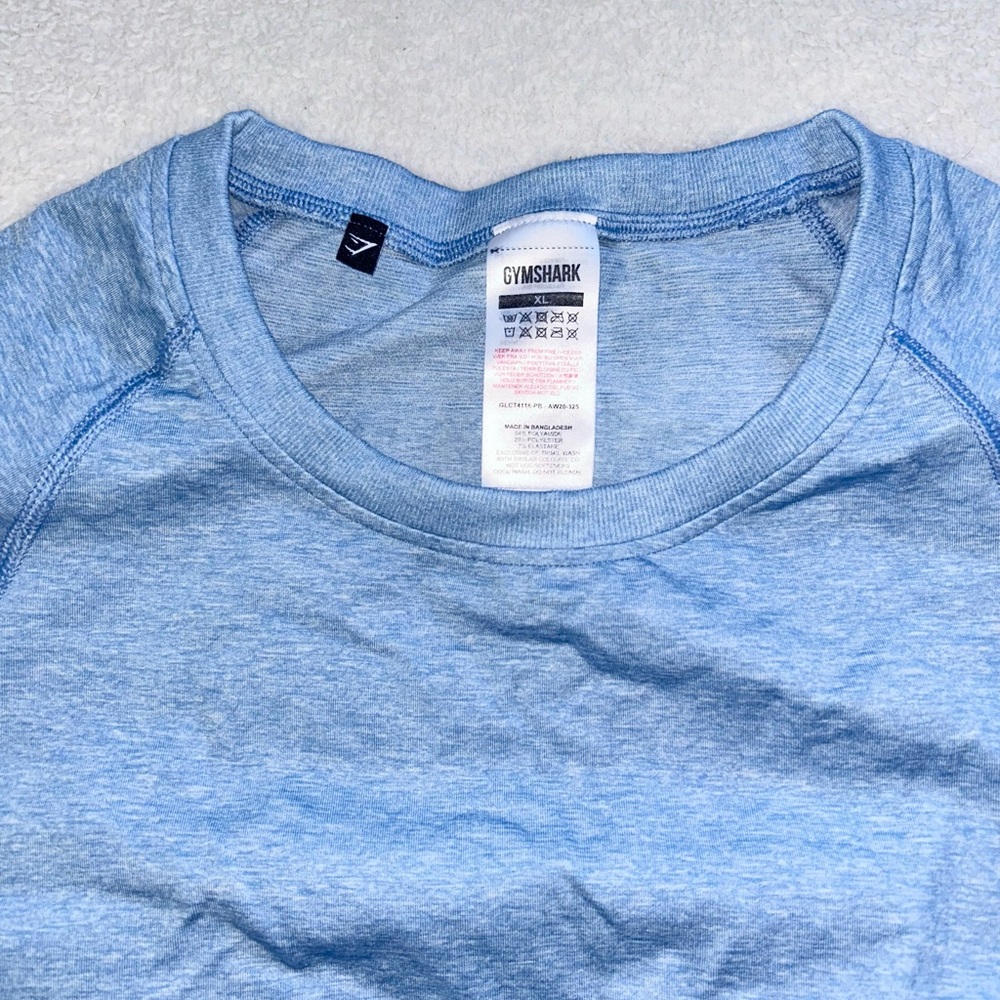 Gymshark Light Blue Cropped top - Picture 3 of 6